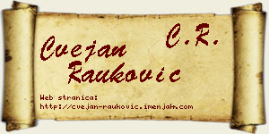 Cvejan Rauković vizit kartica